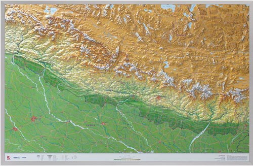 Georelief Nepal klein