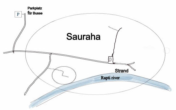 Chitwan Karte Sauraha übersicht