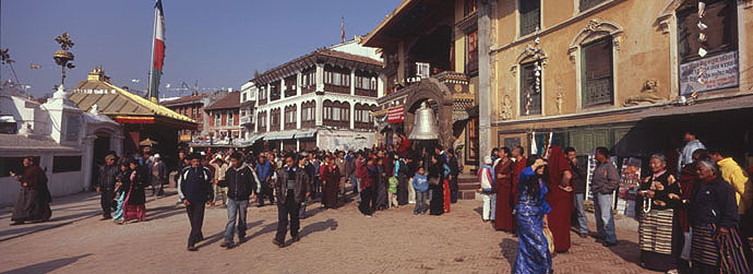 Panorama Kathmandu bodnath rundgang 0690x