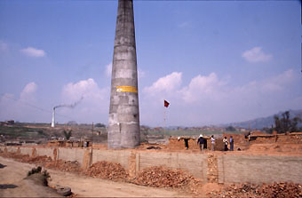 Ziegelei  in Kathmandu Nepal