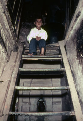 Wolf Donner NEP 026 Treppe in tTypischen Newarhaus im Kathmandutal  1966  original  bearbeitety400