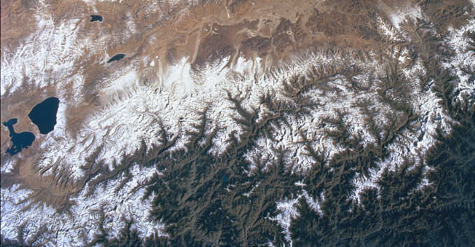 space picture of west Nepal and Dolpo