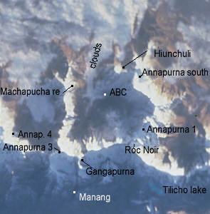 Space picture from Nepal ABC, Annapurna sanctuary Nepal