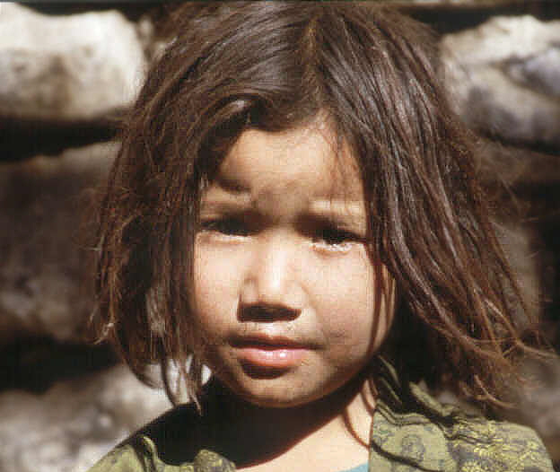 Von Kagbeni nach Jomsom läuft der Weg im trocken Tal des Kali Gandaki ...