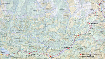 Karte der annapurnarunde ausschnitt BegnasTal bis Khudi