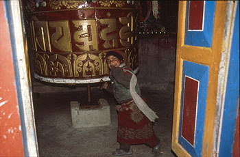 Trekking annapurna Danaqiu prayer wheel